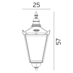 Lightup-Pris|Utelamper - Veggskjold / Plafond>Norlys Chelsea veggskjold 950 Kobber