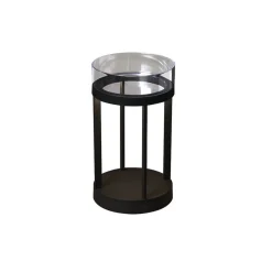 Lykter|Oppladbare Bordlamper>Konstsmide Chieti lanterne bord/gulv 25 cm IP54 oppladbar - Svart