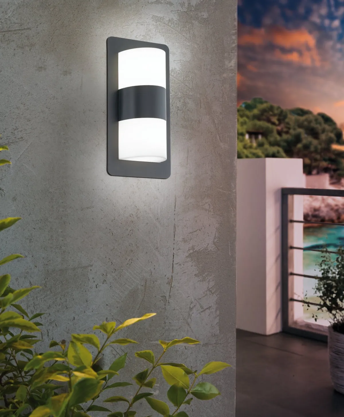 Utelamper - Veggskjold / Plafond>Eglo Cistierna vegglampe utendørs IP44 - Antrasitt