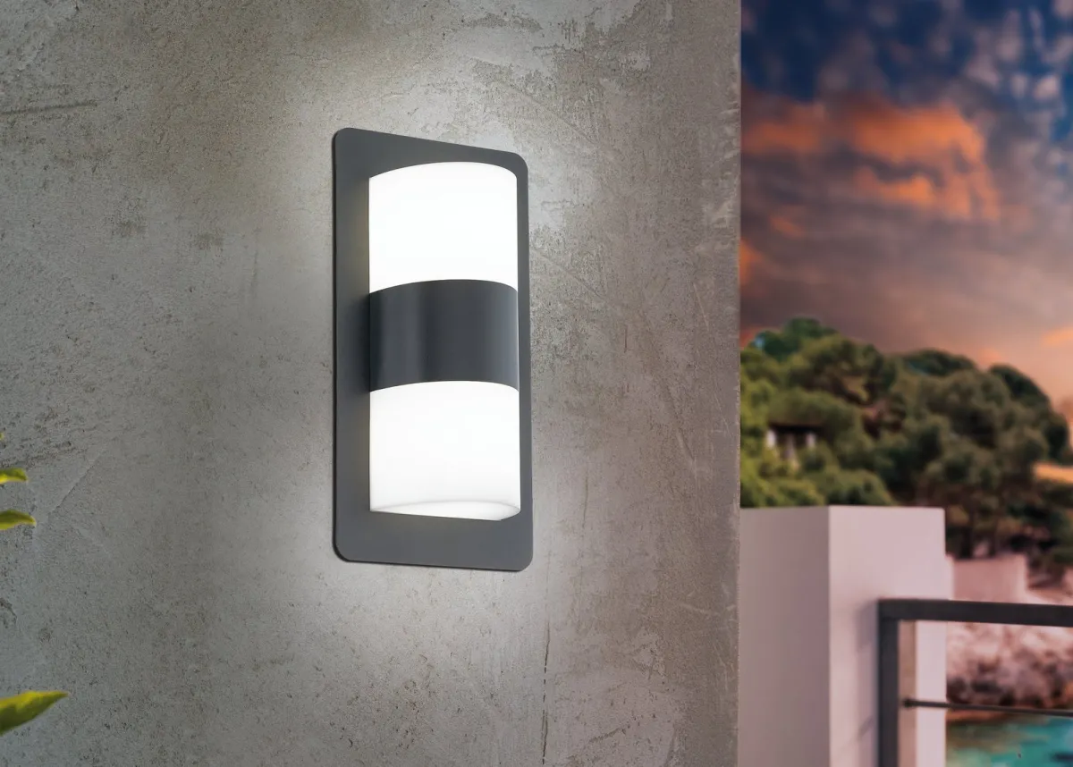Utelamper - Veggskjold / Plafond>Eglo Cistierna vegglampe utendørs IP44 - Antrasitt