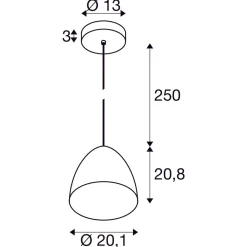 Kjøkkenbelysning Tak|Takpendler>Slv Cone 30 cm takpendel Svart / Gullfarget