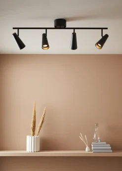 Kjøkkenbelysning Tak|Spotter & Skinner>Marksløjd Crest 4 spotskinne - Svart