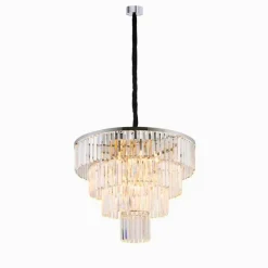 Kjøkkenbelysning Tak|Lysekroner>Nowodvorski Cristal Lysekrone L - Sølv Sølv / Klar