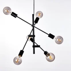 Kjøkkenbelysning Tak|Takpendler>Ms - belysning Cross takpendel 6xE27 - Svart