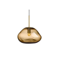 Kjøkkenbelysning Tak|Takpendler>Hadeland Glassverk Crystal Stone Ø35 - Kakao / Messing Messing / Kakao