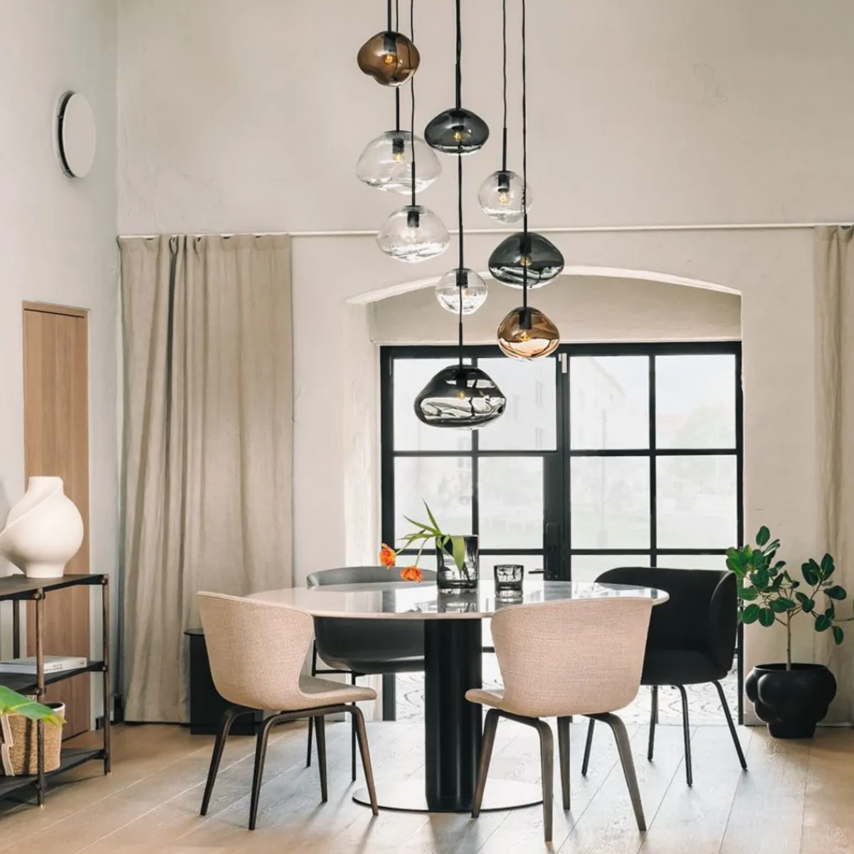 Kjøkkenbelysning Tak|Takpendler>Hadeland Glassverk Crystal Stone Ø30 - Kakao / Messing Messing / Kakao