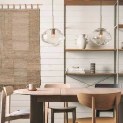 Kjøkkenbelysning Tak|Takpendler>Hadeland Glassverk Crystal Stone Ø30 - Klar m/Soda / Messing Messing / Klar