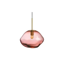 Kjøkkenbelysning Tak|Takpendler>Hadeland Glassverk Crystal Stone Ø35 - Morgenrød / Messing Messing / Morgenrød