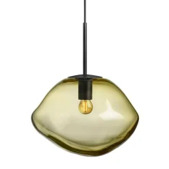 Kjøkkenbelysning Tak|Takpendler>Hadeland Glassverk Crystal Stone Ø35 - Oliven / Svart Grønn / Svart