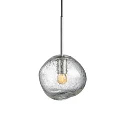 Kjøkkenbelysning Tak|Takpendler>Hadeland Glassverk Crystal Stone Ø25- Klar m/Soda / Stål Stål / Klar