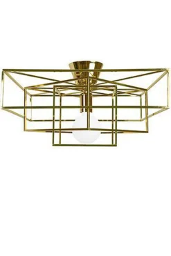 Kjøkkenbelysning Tak|Taklamper / Takplafonder>Globen Lighting Cube takplafond Messing