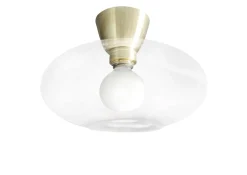 Kjøkkenbelysning Tak|Taklamper / Takplafonder>NorDesign Cup 105 taklampe med glasskuppel 28 cm - Messingfarget/klart glass Messing / Klar