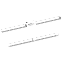 Kjøkkenbelysning Tak|Designline>Antidark Designline rettskjøt - Svart