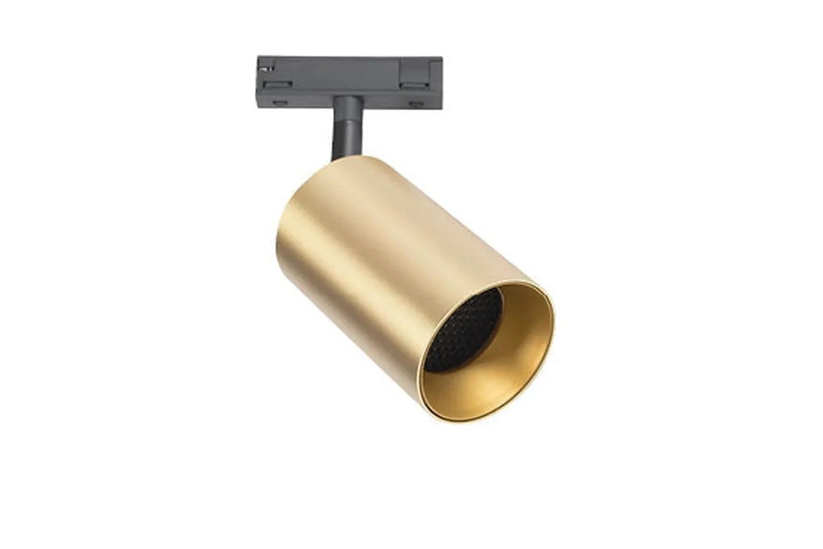 Kjøkkenbelysning Tak|Designline>Antidark Designline Tube Pro komplett 1.9 meter spotskinne med 4 spotter GU10 - Svart/Messing Svart / Messing