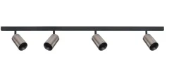 Kjøkkenbelysning Tak|Designline>Antidark Designline Tube Pro komplett 1.9 meter spotskinne med 4 spotter GU10 - /Titanium Svart