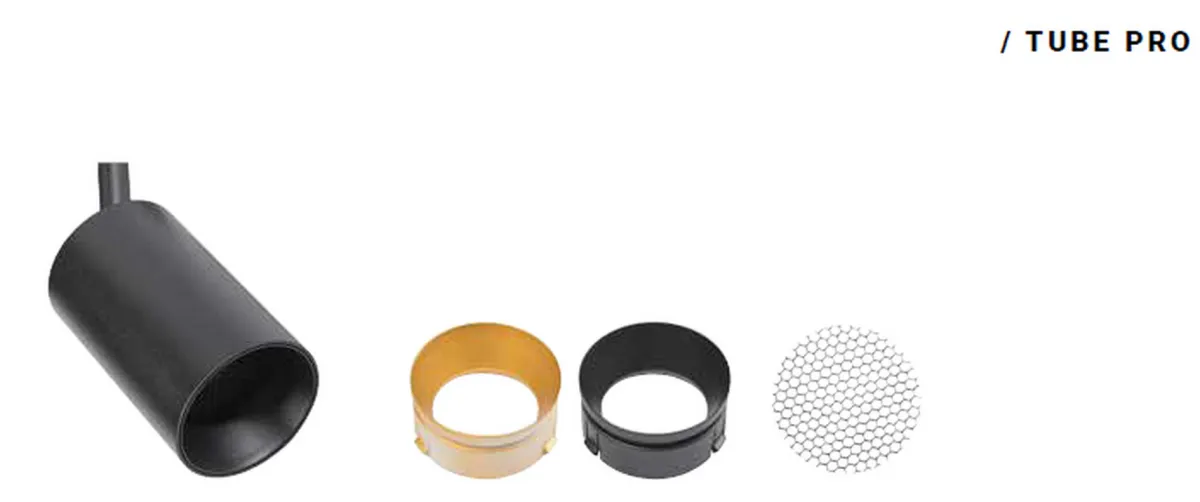 Kjøkkenbelysning Tak|Designline>Antidark Designline Tube Pro komplett 1.9 meter spotskinne med 5 spotter GU10 - Svart