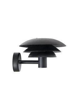 Utelamper - Klassiske Vegglamper>Dyberg Larsen DL20 utendørs vegglampe IP44 - Svart