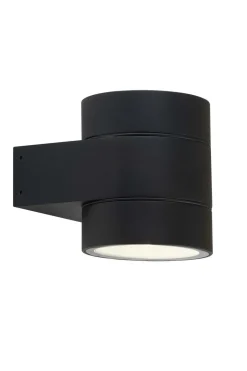 Utelamper Med Opp/Ned Lys>Antidark Dolio W90 vegglampe utendørs opp/ned 2x4,2W 3000K IP65 Dimbar - Svart