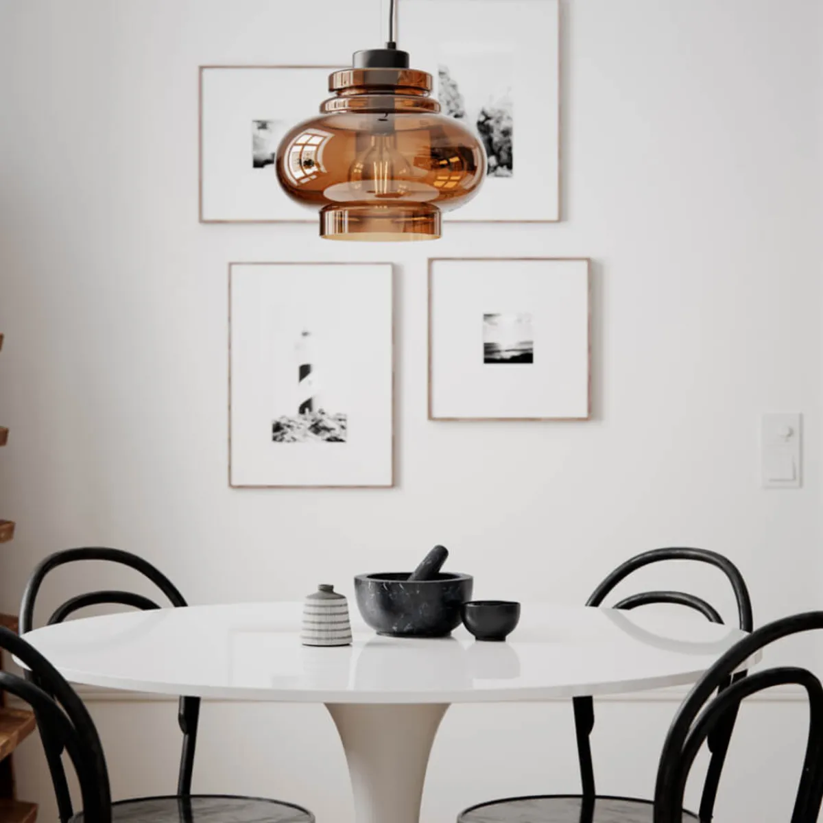 Kjøkkenbelysning Tak|Takpendler>By Rydens Dolores takpendel Ø30 - Konjakk