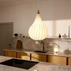 Kjøkkenbelysning Tak|Takpendler>Halo Designs Drops pendel 30 - Tekstil Hvit