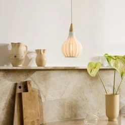 Kjøkkenbelysning Tak|Takpendler>Halo Designs Drops pendel 17 - Tekstil Hvit