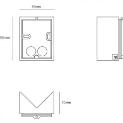 Utelamper Med Opp/Ned Lys>Sg Armaturen As Echo hjørnebeslag