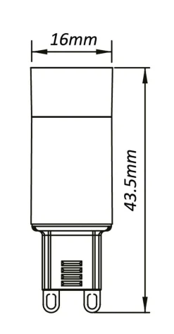 Led-Pærer G9 Sokkel>NorDesign Ecolux G9 4 watt 2700 Kelvin - Dimbar