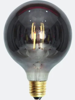 Led-Pærer E27 Sokkel>Ms - belysning Edison E27 globe filament 6W 2200K 125 mm 3 step dim - Smoke Røyk
