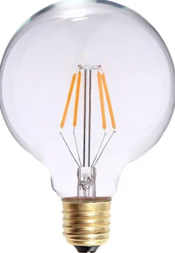 Led-Pærer E27 Sokkel>Ms - belysning Edison globe filament E27 6W LED 125mm - 3 step dim Klar