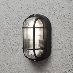 Utelamper - Veggskjold / Plafond>Konstsmide Elmas vegglampe utendørs IP44 - Svart