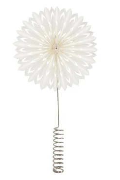 Adventsstjerner>Watt & Veke Elvira top star til juletre Hvit