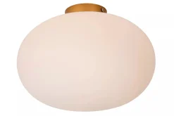 Kjøkkenbelysning Tak|Taklamper / Takplafonder>Lucide Elysee taklampe 38 cm - Opal/Gullfarget