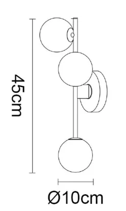 Kjøkkenbelysning Tak|Taklamper / Takplafonder>NorDesign Emrik vegg/tak lampe - Messingfarget/Opal Messing / Opal