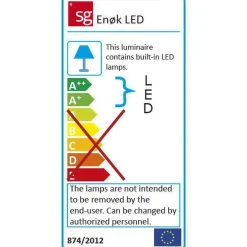 Kjøkkenbelysning Tak|Taklamper / Takplafonder>Sg Armaturen As Enøk LED hvit 10W LED