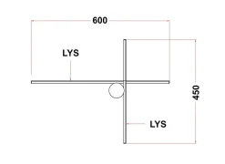 Baderomsbelysning Vegg>NorDesign Eros Novata 600 10W 2700 Kelvin IP44 - Høyre modell Svart