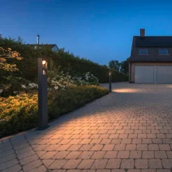 Pullert>Slv Eskina pullert 125 cm IP65 27W 3000/4000 Kelvin Antrasitt