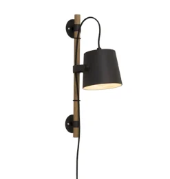 Leselamper>Aneta Lighting Espresso vegglampe - /tre Svart