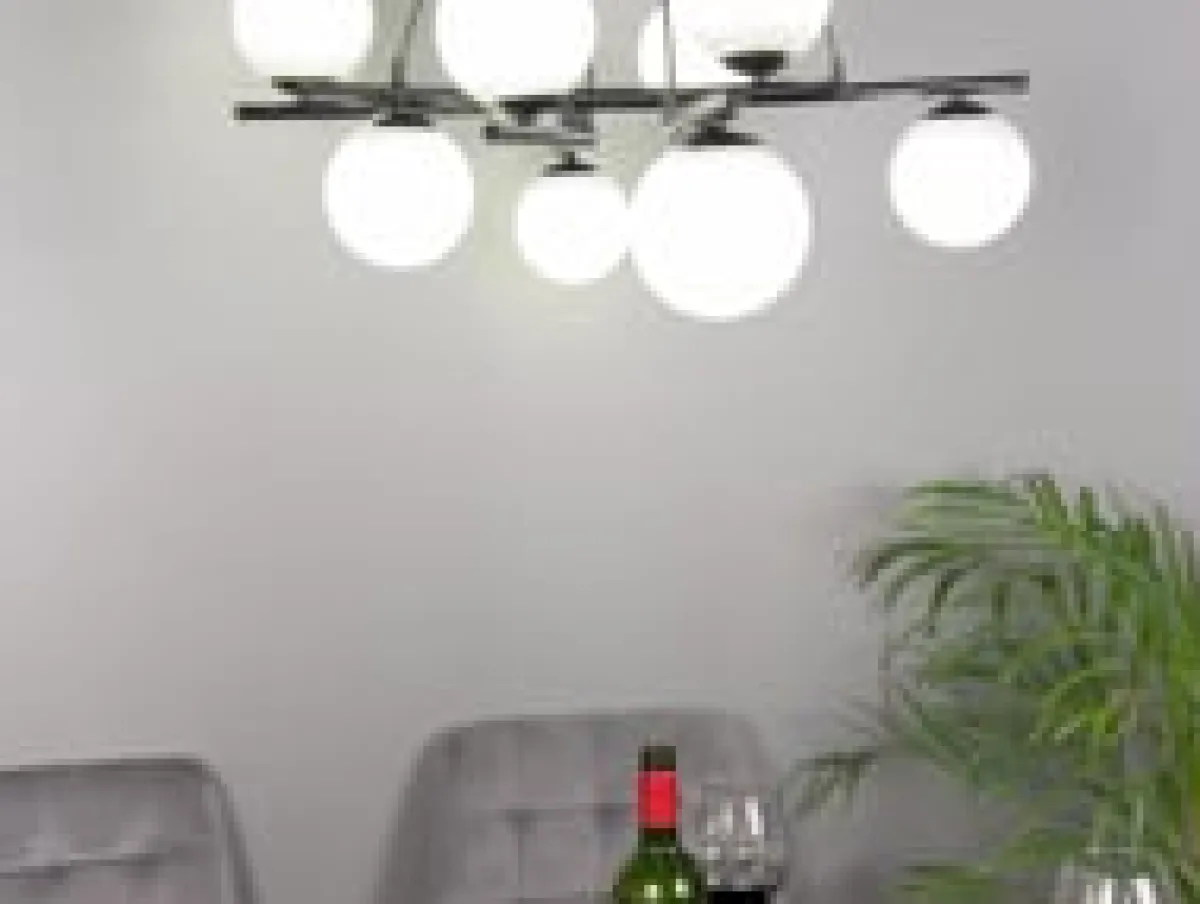 Kjøkkenbelysning Tak|Takpendler>Emibig Essa takpendel 8-lys - Svart/Røykfarget Svart / Røyk