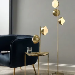 Interiørlamper Gulv>Pacific Lifestyle Estelle gulvlampe 141 cm - Opal/Messingfarget Messing / Opal