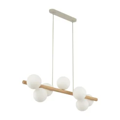 Kjøkkenbelysning Tak|Takpendler>TK Lighting Estera wood takpendel 7-lys