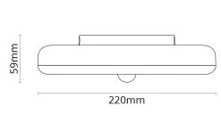 Led-Lyspærer Med Sensor/Skumringsrelé|Kjøkkenbelysning Tak>Sg Armaturen As Etne taklampe 22 cm 11W 3000K PIR Sensor - Hvit