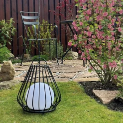 Solcellebelysning>Dyberg Larsen Evesham utendørs lanterne oppladbar medium