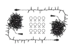 Juletrelys & Lysslynger>Fairybell ProExtend cluster lysslynge 2 pakning tillegg slynge IP44 Svart