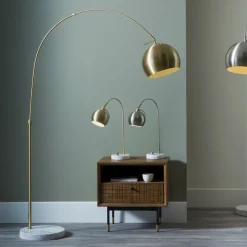 Interiørlamper Gulv|Leselamper Gulv>Pacific Lifestyle Feliciani gulvlampe 175 cm - Messing/Marmor Messing / Marmor