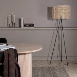 Interiørlamper Gulv>Venture Home Fence gulvlampe 160 cm - Svart/Naturfarget