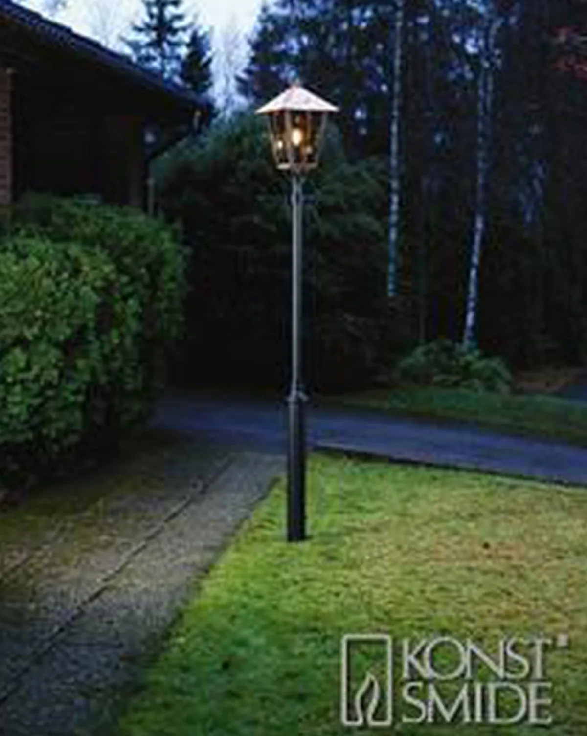 Lyktestolper>Konstsmide Fenix stolpelykt, Kobber