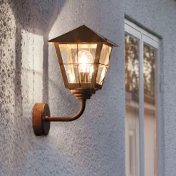 Utelamper - Klassiske Vegglamper>Konstsmide Fenix vegglampe opp - Kobber