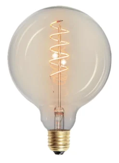 Dekorpære E27|Led-Pærer E27 Sokkel>Ms - belysning Filament E27 spiral globe 125 mm - 4W - Dimbar Klar