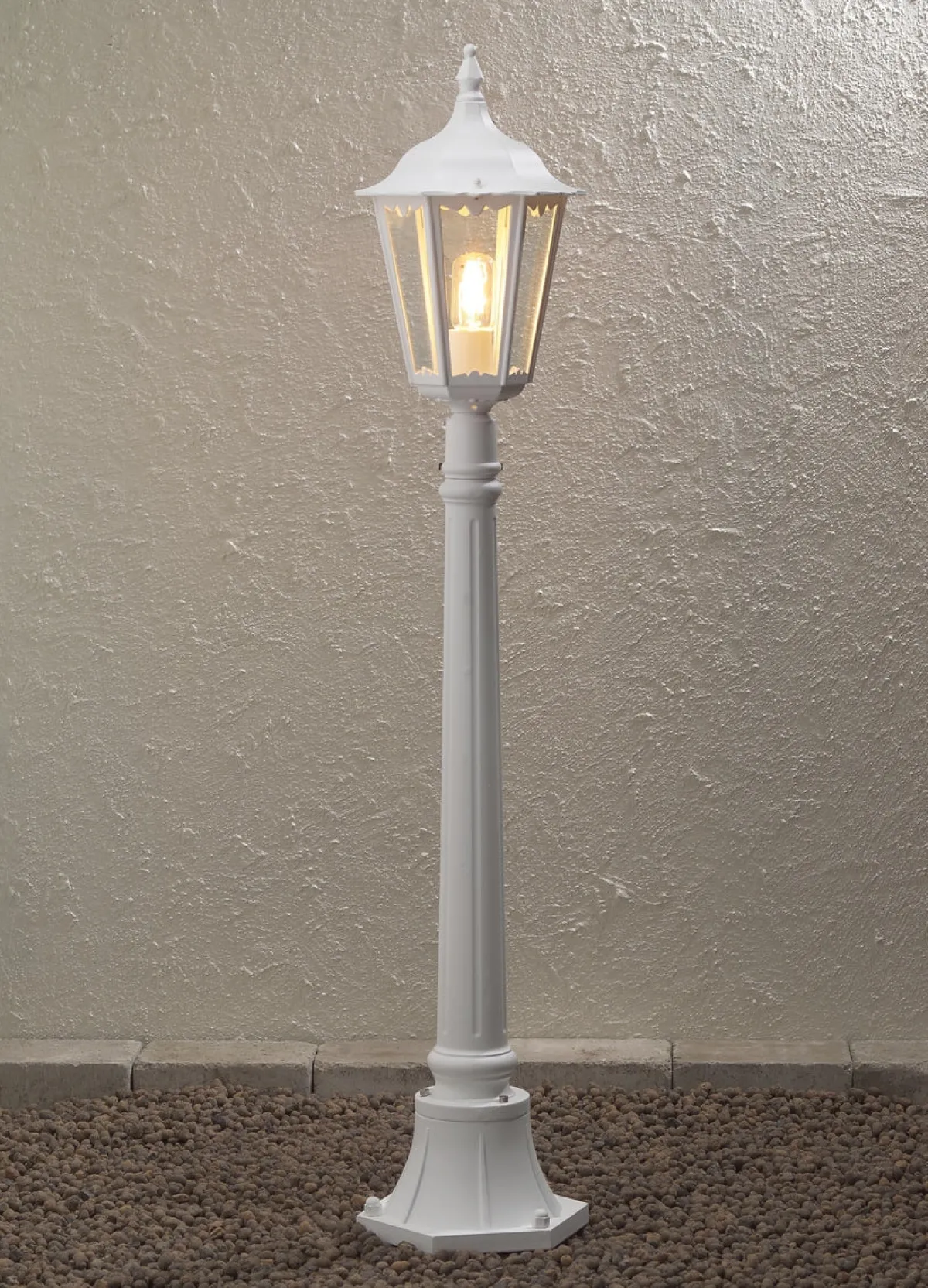 Lyktestolper>Konstsmide Firenze stolpe 120cm Hvit