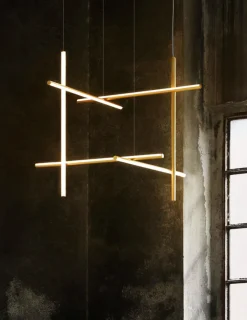 Kjøkkenbelysning Tak|Takpendler>Flos Coordinates S1 taklampe Messing